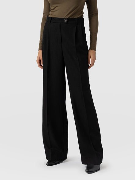 Argent Wide Leg Pant - Black