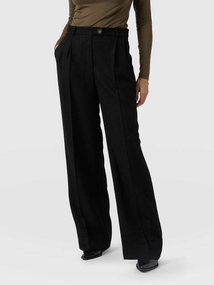 Argent Wide Leg Pant - Black