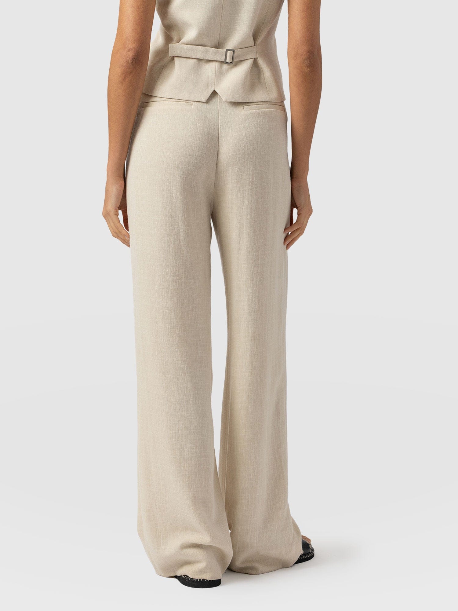 Argent Wide Leg Pant - Cream