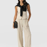 Argent Wide Leg Pant - Cream
