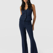 Freya Flared Pant - Navy