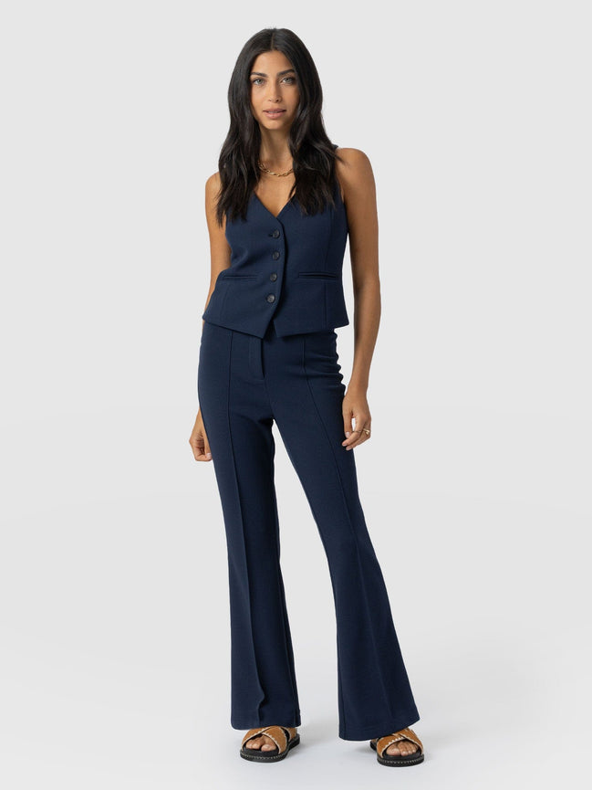 Freya Flared Pant - Navy
