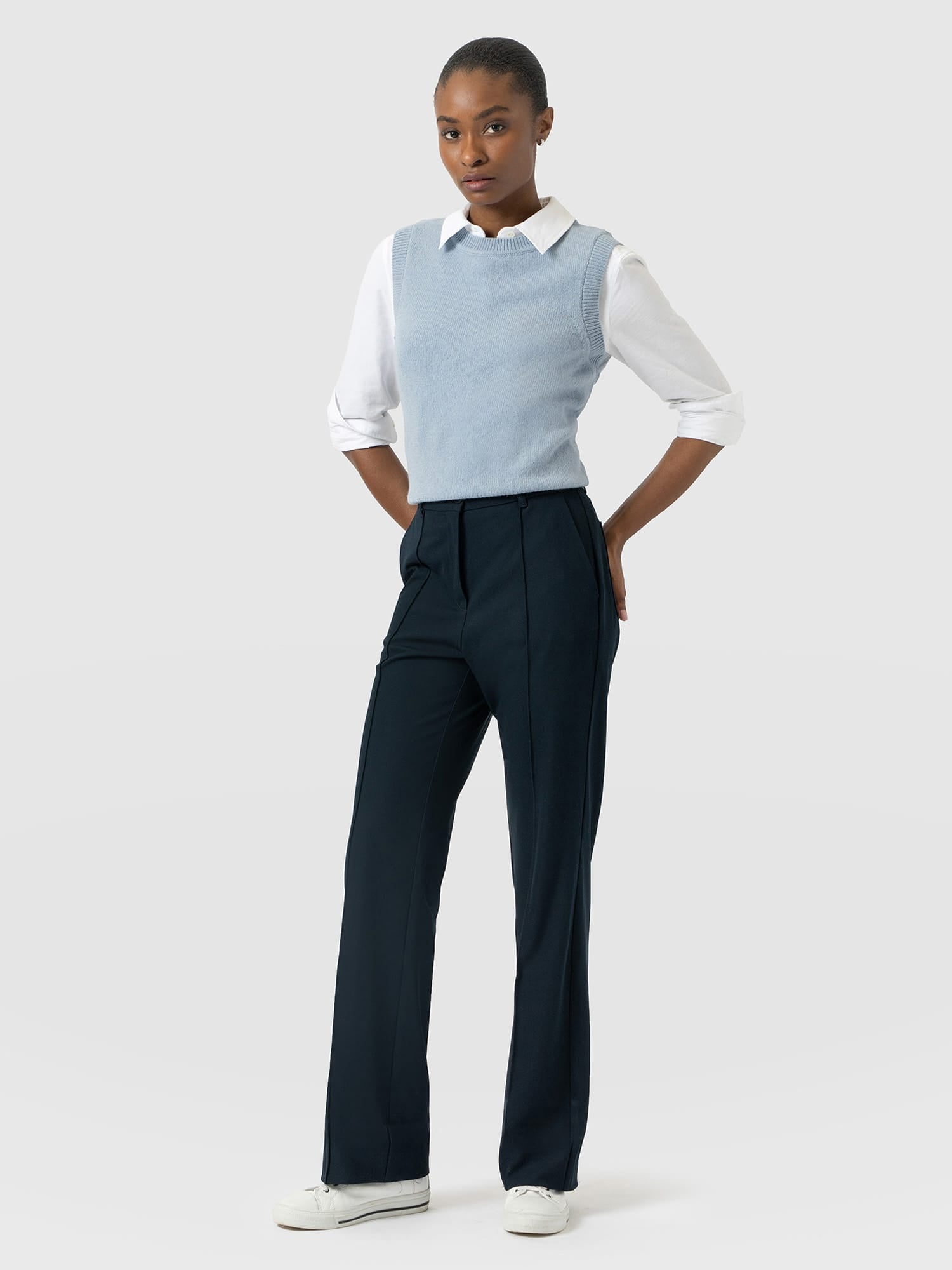 Harlow Straight Leg Pant - Navy