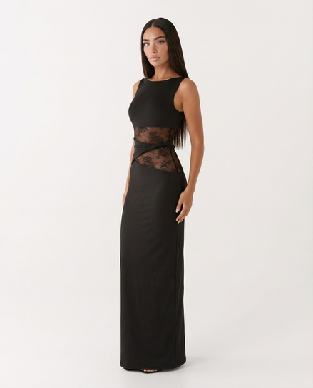 Maxi-jurk met Kanten Illusie