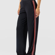 Hoxton Straight Leg Pant - Navy/Red Stripe
