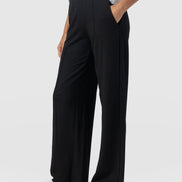 Keller Wide Leg Pant - Black