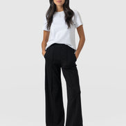 Keller Wide Leg Pant - Black