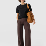 Keller Wide Leg Pant - Brown