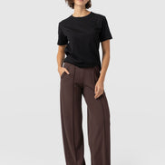 Keller Wide Leg Pant - Brown