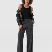 Keller Wide Leg Pant - Charcoal
