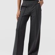 Keller Wide Leg Pant - Charcoal