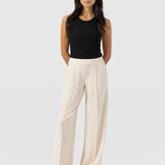 Keller Wide Leg Pant - Cream