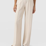 Keller Wide Leg Pant - Cream