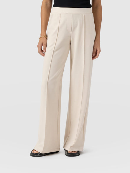 Keller Wide Leg Pant - Cream
