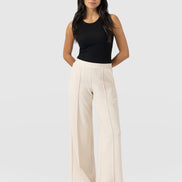 Keller Wide Leg Pant - Cream