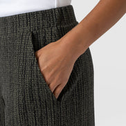 Keller Wide Leg Pant - Green Texture