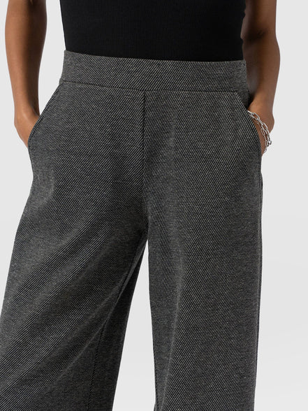 Keller Wide Leg Pant - Grey Twill