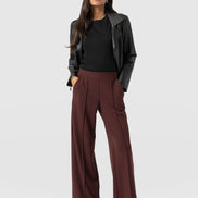 Keller Wide Leg Pant - Maroon