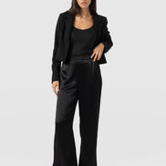 Langley Wide Leg Pant - Black