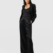 Langley Wide Leg Pant - Black