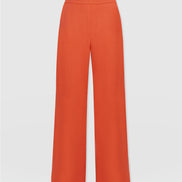 Corinne Wide Leg Linen Pant - Burnt Orange