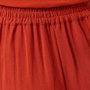 Corinne Wide Leg Linen Pant - Burnt Orange