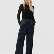 Langley Wide Leg Pant - Navy