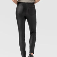 Maeva Skinny Pant - Black Coated
