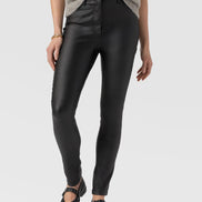 Maeva Skinny Pant - Black Coated