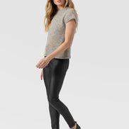 Maeva Skinny Pant - Black Coated