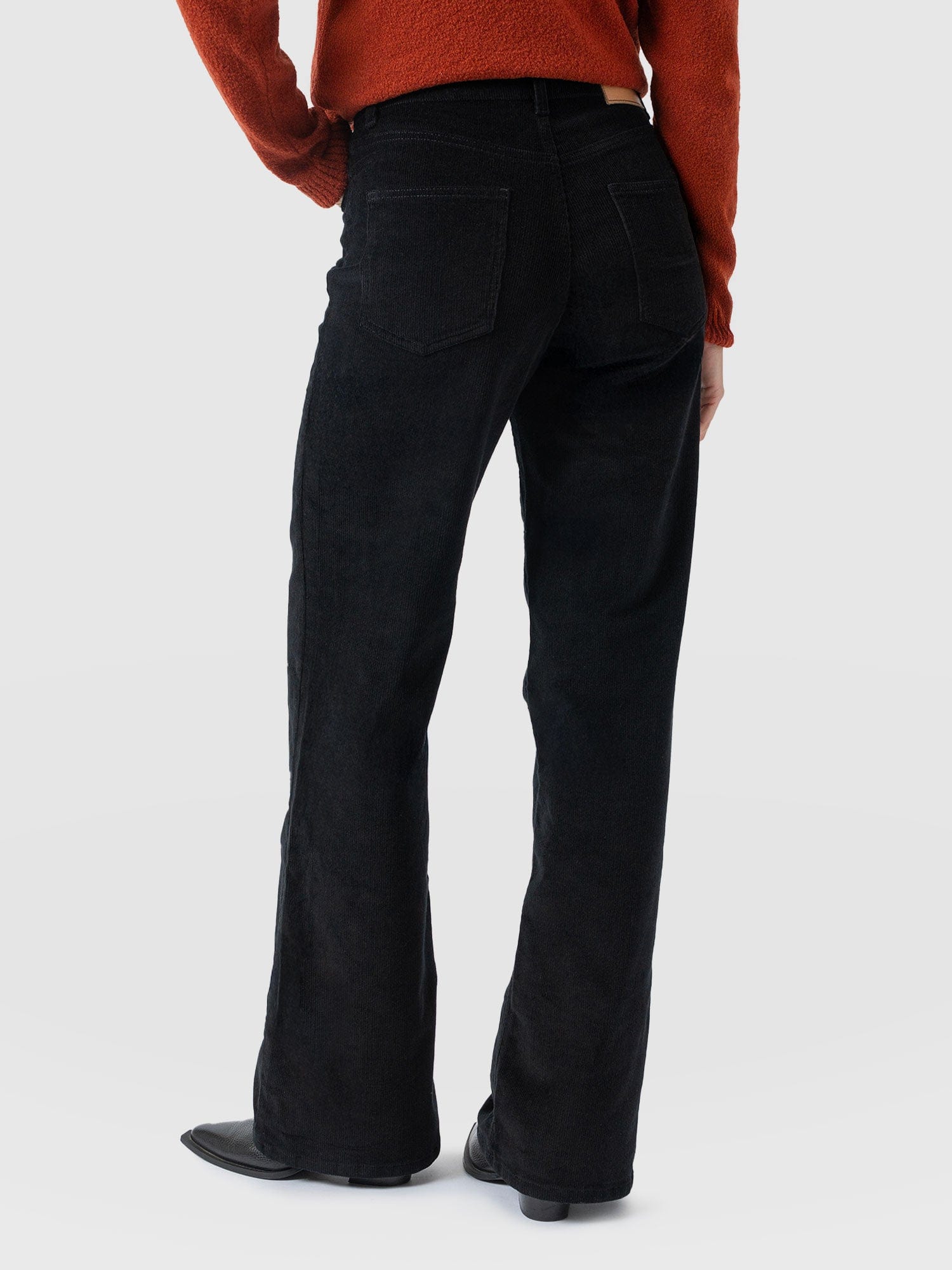 Maeve Wide Leg Pant - Black Cord