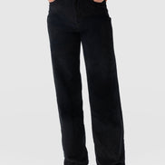 Maeve Wide Leg Pant - Black Cord