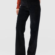 Maeve Wide Leg Pant - Black Cord