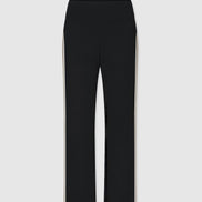 Runway Pant - Black - Cream/Beige Stripe