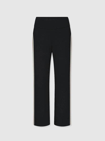 Runway Pant - Black - Cream/Beige Stripe