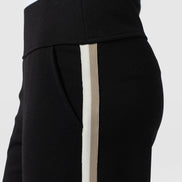 Runway Pant - Black - Cream/Beige Stripe