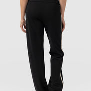 Runway Pant - Black - Cream/Beige Stripe