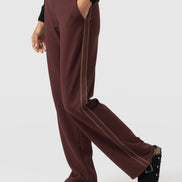 Runway Pant - Maroon - Bronze Stripe