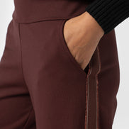 Runway Pant - Maroon - Bronze Stripe