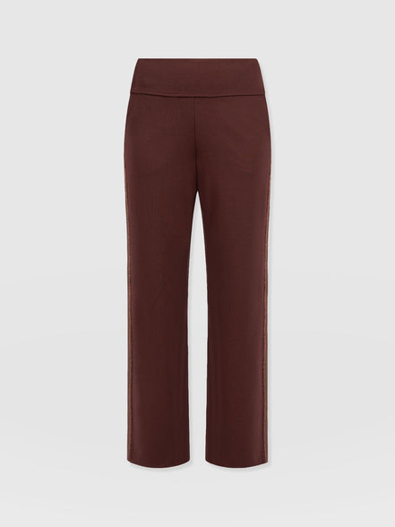Runway Pant - Maroon - Bronze Stripe