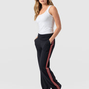 Runway Pant - Navy Red Stripe