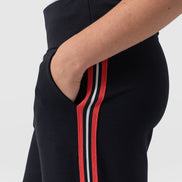 Runway Pant - Navy Red Stripe
