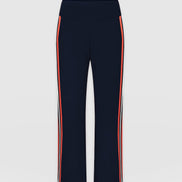 Runway Pant - Navy Red Stripe