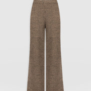 Hoxton Rib Wide Leg Pant - Beige