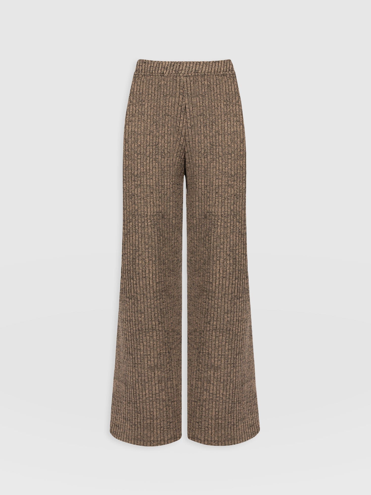 Hoxton Rib Wide Leg Pant - Beige