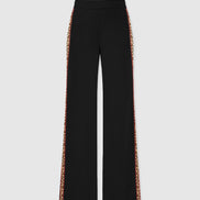 Hoxton Straight Leg Pant - Black - Leopard