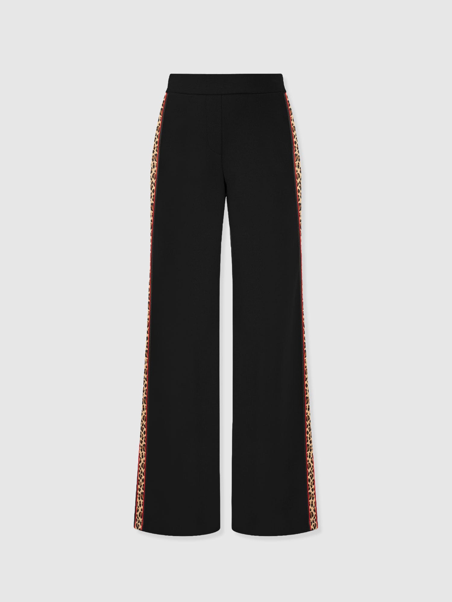 Hoxton Straight Leg Pant - Black - Leopard