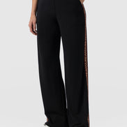 Hoxton Straight Leg Pant - Black - Leopard
