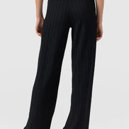 Hoxton Straight Leg Pant - Black Textured