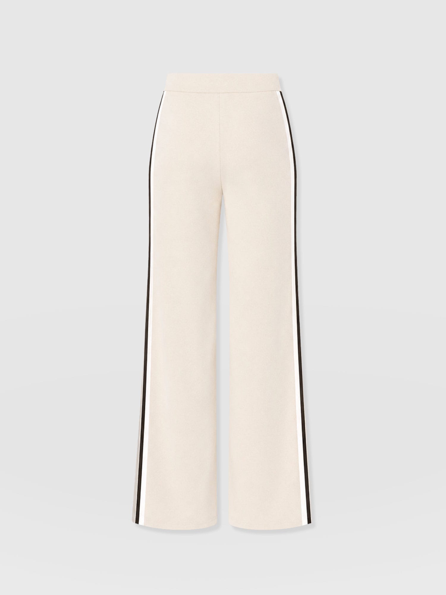 Hoxton Straight Leg Pant - Cream - Black Stripe